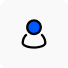 Talk To Customers On Slack Live Chat - Desku Developers Store An icon of a person engaged in slack live chat with a blue circle.