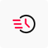 Talk To Customers On Slack Live Chat - Desku Developers Store A red and black clock icon on a white background in slack.