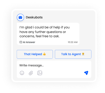 Ai Automation Solutions For Customer Engagement - Desku A screenshot of an ai-generated text message with the words, "i could help you.