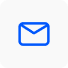 Ai Automation Solutions For Customer Engagement - Desku An ai-powered blue email icon on a white background.