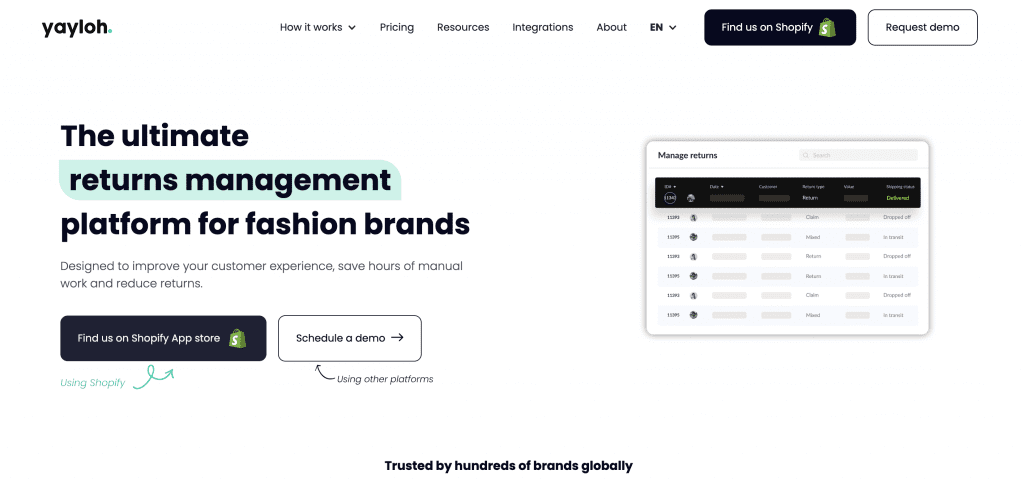 9 Top Return Management Software For Your Business In 2024 - Desku Yoyote - the ultimate return management software for fashion brands in 2024.