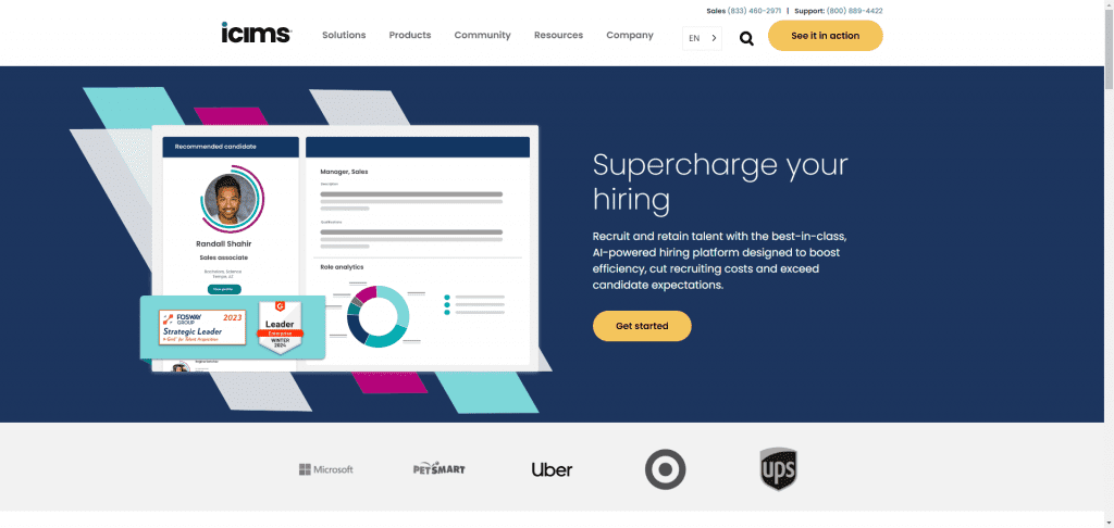 A website featuring a person's resume image, optimized for applicant tracking systems (ats).