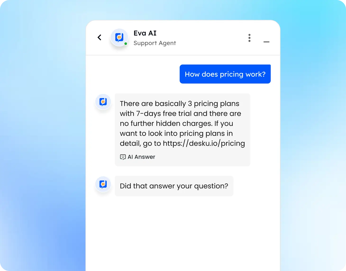 Product helpdesk ai auto responses