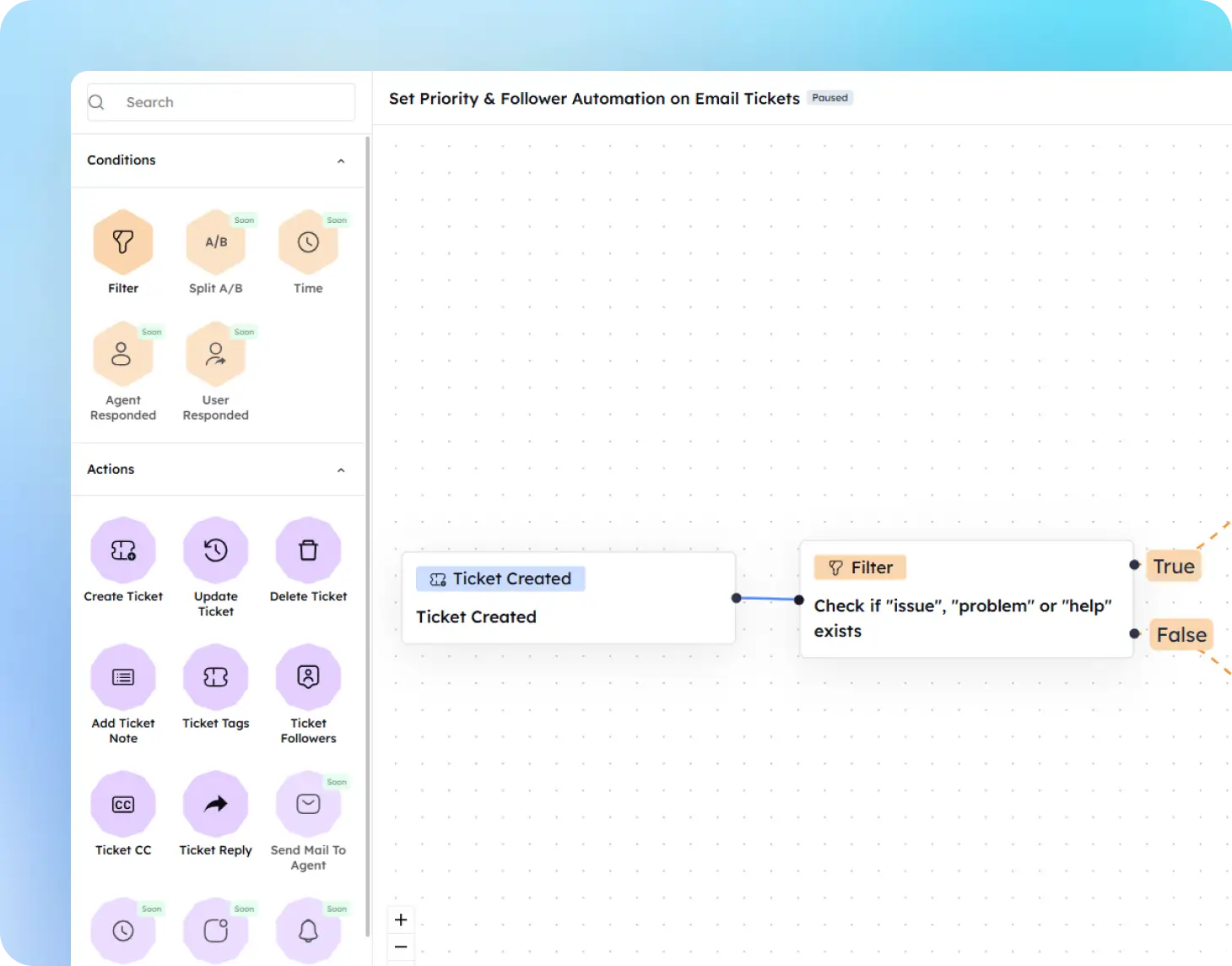 Product helpdesk automated workflows