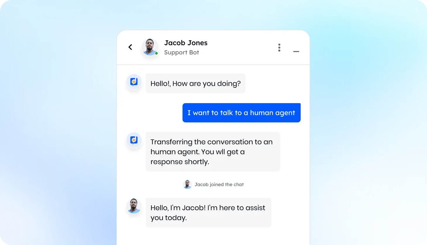 Product nocode human handoff
