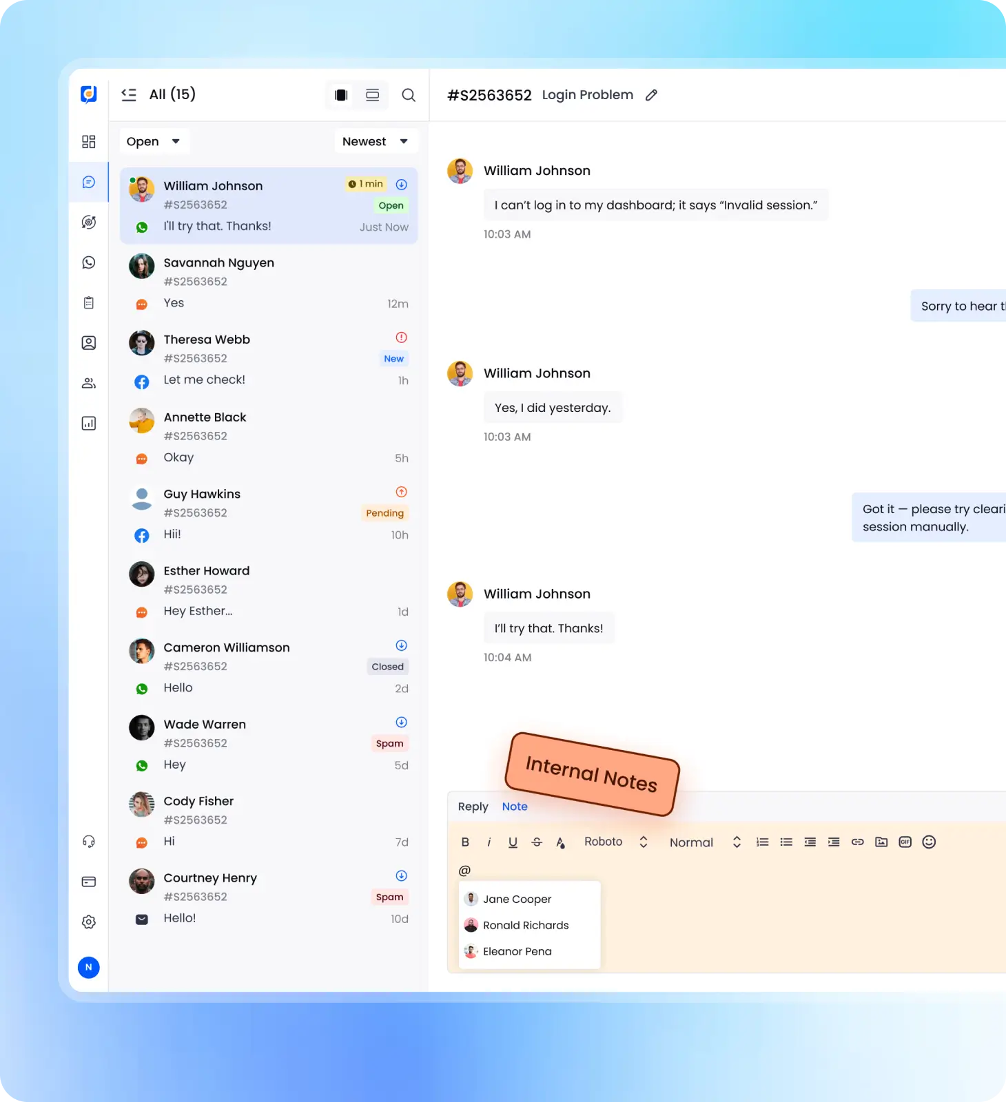 Platform social inbox feature 4