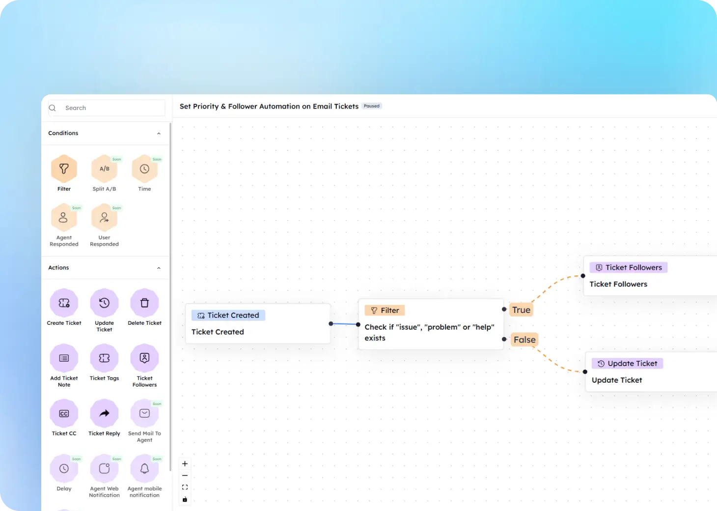 Solutions features workflow builder