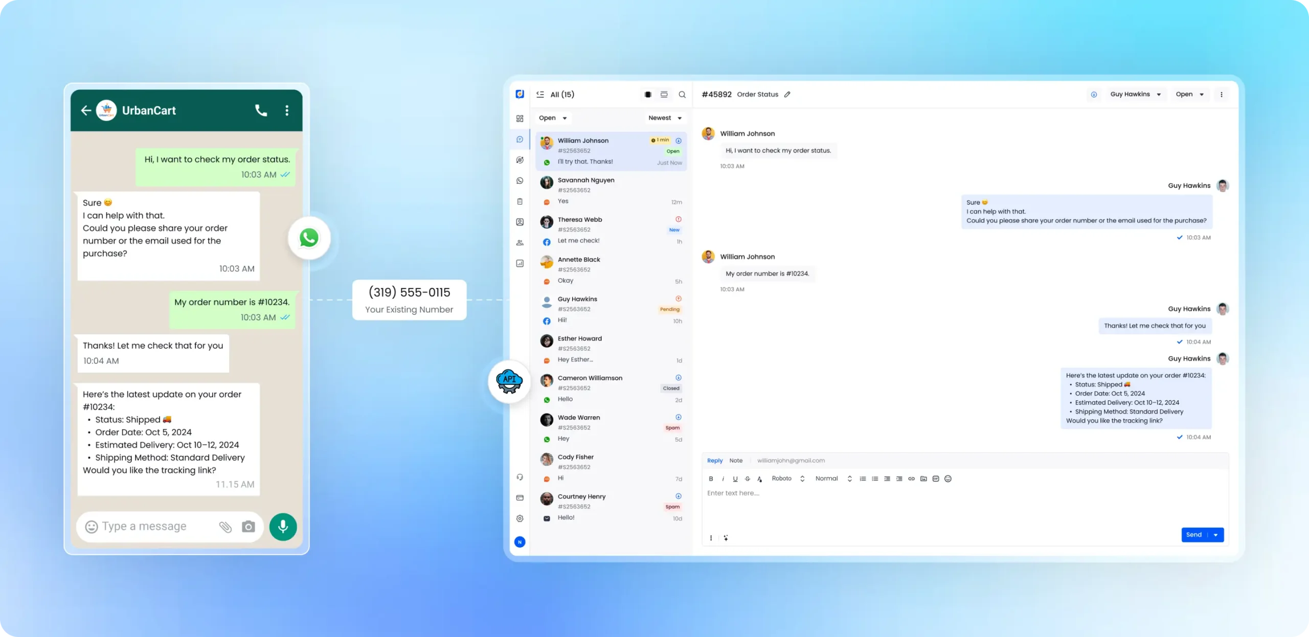 Integration whatsapp business get started scaled